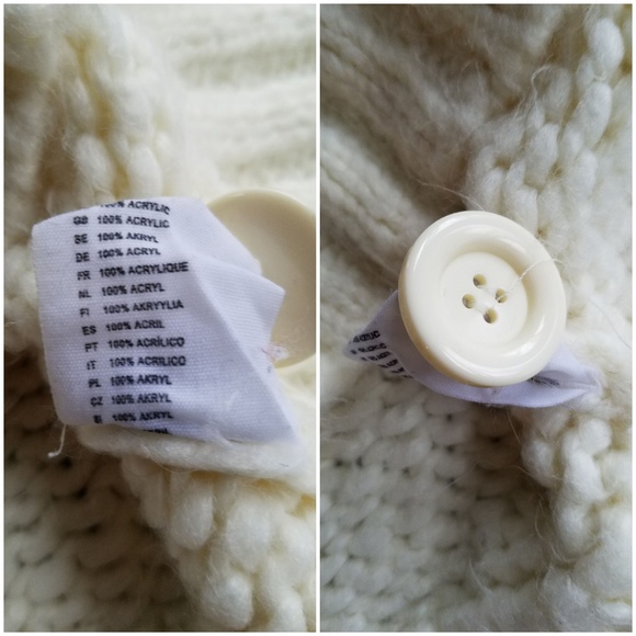 Y2K H&M Knit Button Fuzzy Sweater M - Picture 8 of 8